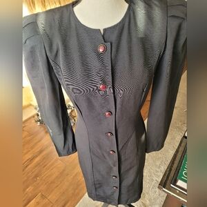 All that Jazz Black Dress with Red Buttons
